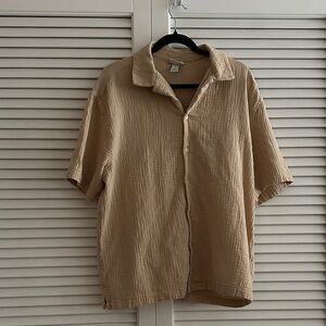 H&M Beige Regular Fit Shirt
